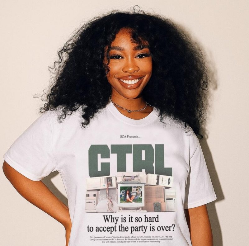 SZA- CTRL T-shirt, Sweatshirt, and Hoodie - sza Graphic merch, Sza Concert, Rap Shirt, SOS, unisex gift, Hooded T Shirt, Sza vintage shirt - Image 2