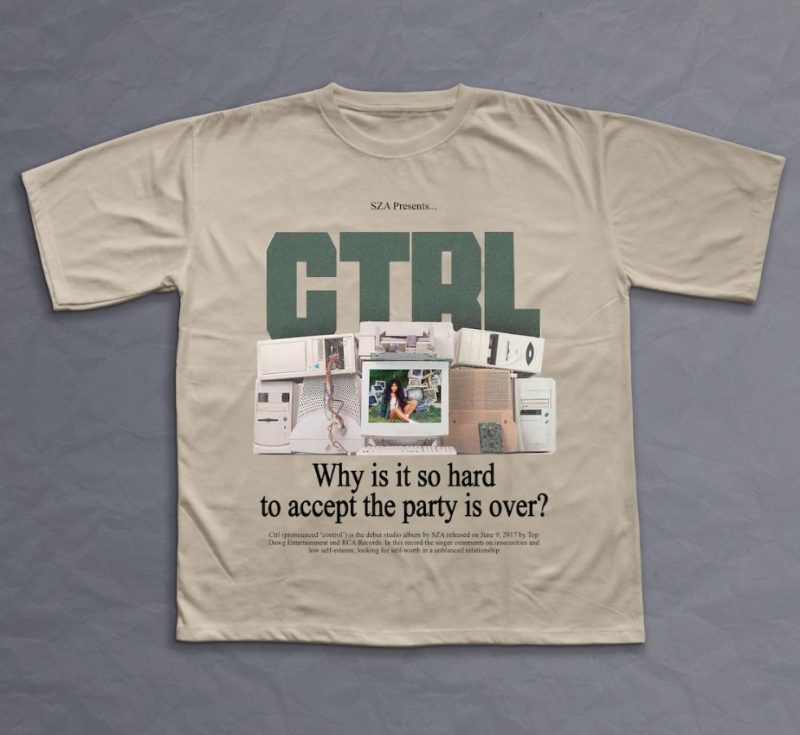 SZA- CTRL T-shirt, Sweatshirt, and Hoodie - sza Graphic merch, Sza Concert, Rap Shirt, SOS, unisex gift, Hooded T Shirt, Sza vintage shirt - Image 3