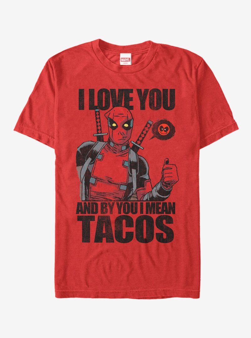 Marvel Deadpool Love You and Tacos T-Shirt