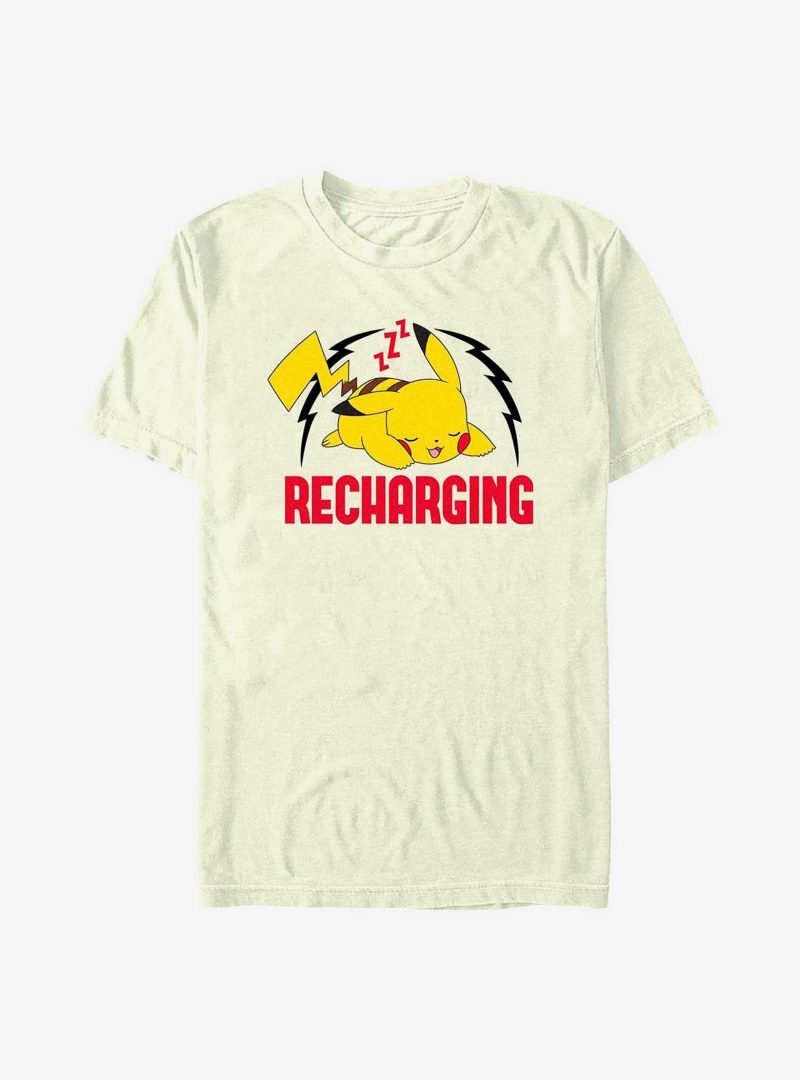 Pokemon Sleepy Pikachu Recharging T-Shirt