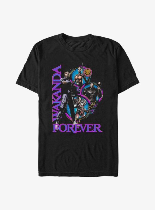 Marvel Black Panther: Wakanda Forever Team Collage Shuri, Okoye, & M'Baku Extra Soft T-Shirt