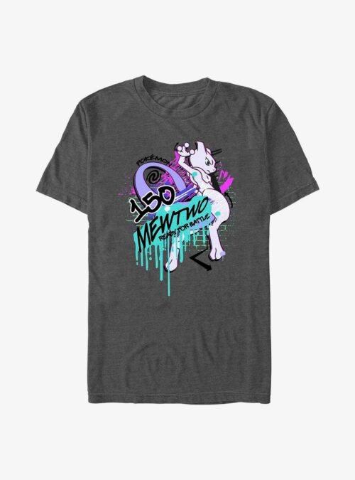 Pokemon Mewtwo Ready For Battle Graffiti T-Shirt