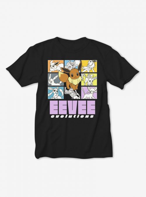 Pokemon Eevee Evolutions Grid Boyfriend Fit Girls T-Shirt