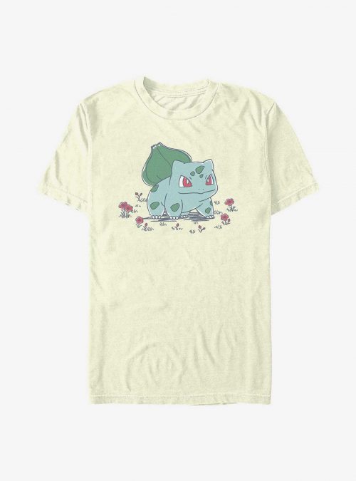 Pokemon Bulbasaur Standing In Flower Garden T-Shirt