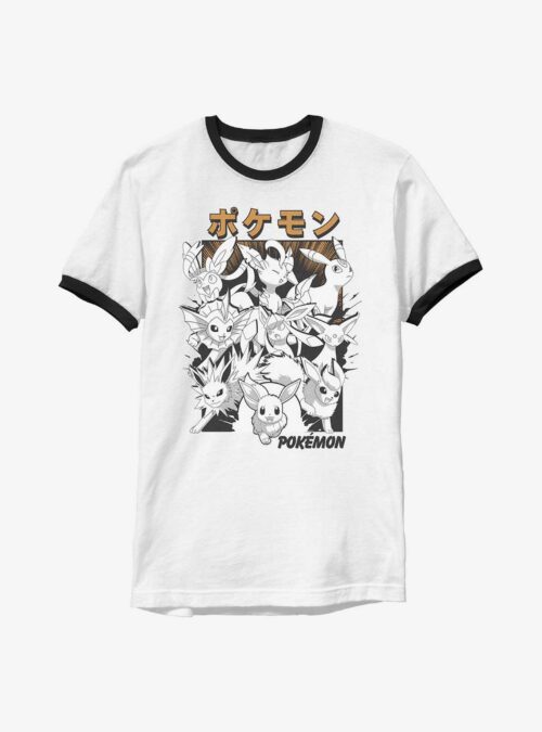 Pokemon Eevee Evolutions Poster Ringer T-Shirt
