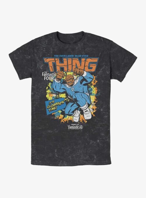 Marvel The Fantastic Four: First Steps Thing Cover Mineral Wash T-Shirt Hot Topic Exclusive