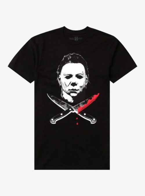 Halloween II Michael Myers Crossed Knives T-Shirt