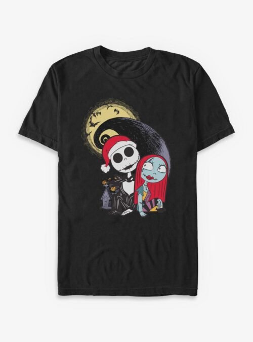 Disney The Nightmare Before Christmas Jack And Sally Christmas Spirit - Black