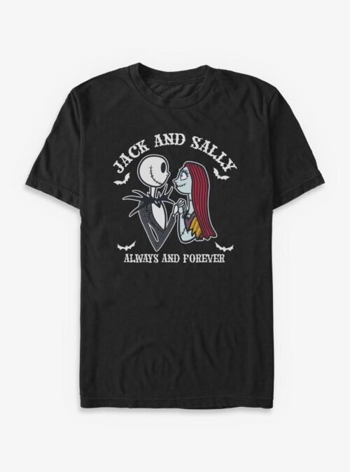 Disney The Nightmare Before Christmas Jack And Sally Forever - Black