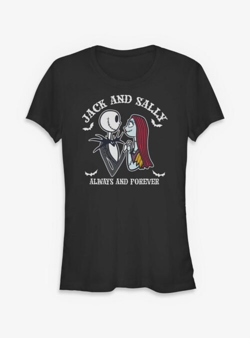 Disney The Nightmare Before Christmas Jack And Sally Forever - Black