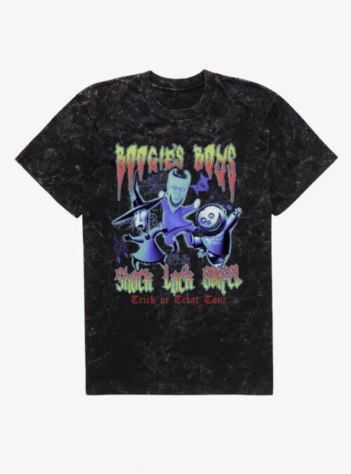 Disney The Nightmare Before Christmas Boogie's Boys Trick Or Treat Tour Mineral Wash T-Shirt Hot Topic Exclusive