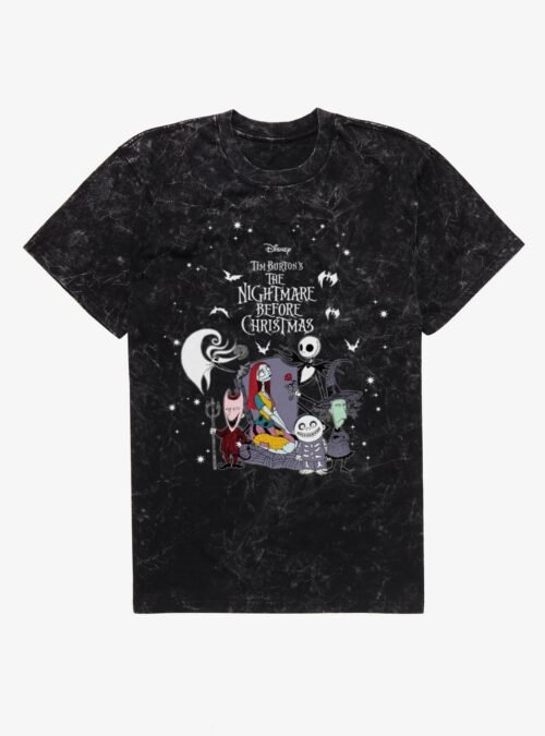 Disney The Nightmare Before Christmas Stars Mineral Wash T-Shirt Hot Topic Exclusive